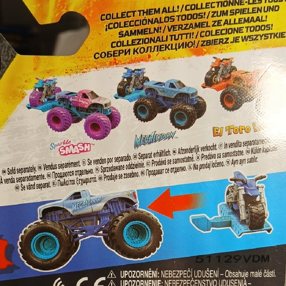 Megalodon Motorcycle And Toy Truck Monster Jam Set - Picture 4 of 4